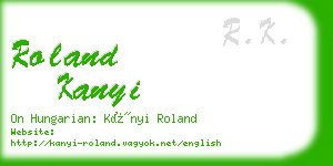 roland kanyi business card